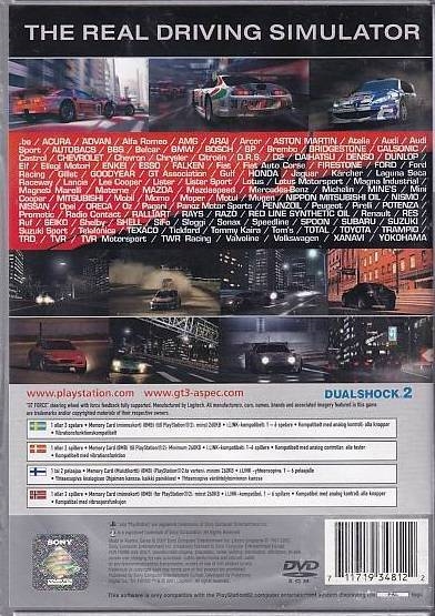 Gran Turismo 3 A-spec - PS2 - Platinum (Genbrug)
